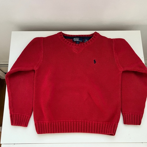 Polo by Ralph Lauren red crew neck sweater - Picture 3 of 4